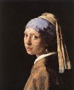 VERMEER VAN DELFT, Jan Girl with a Pearl Earring er oil painting